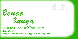 bence kanya business card